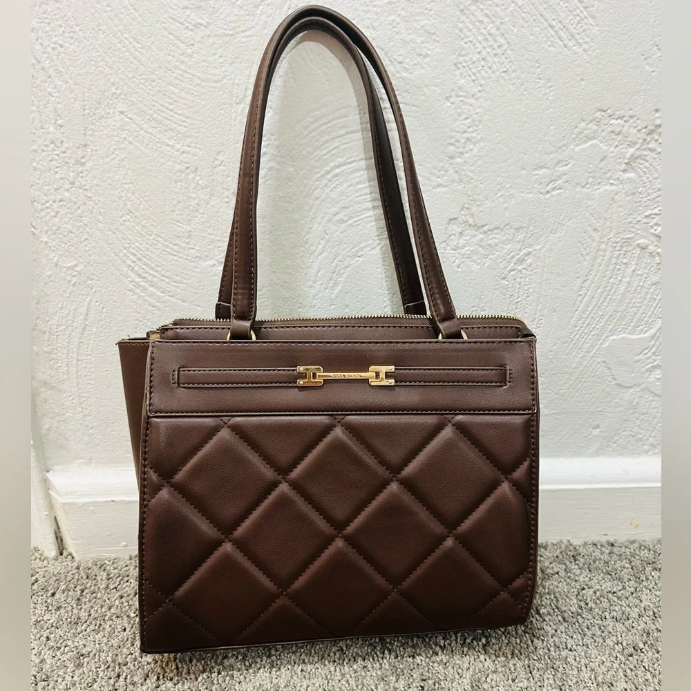 Anne Klein quilted tote bag with card case